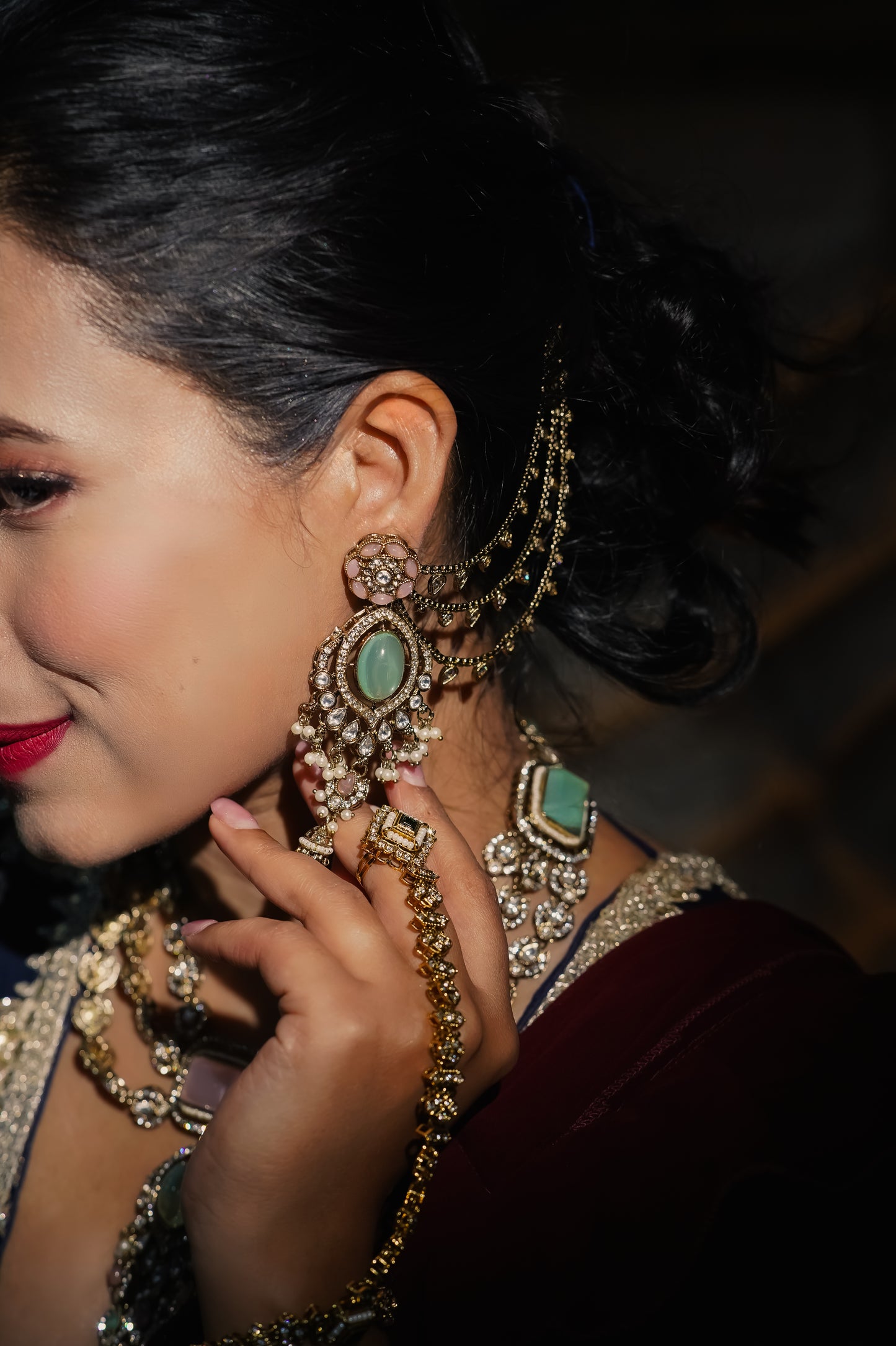 CHANDRA REKHA EARCHAINS (SET OF 2)