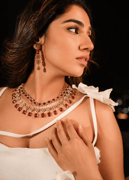 CRIMSON RADIANCE  NECKLACE SET