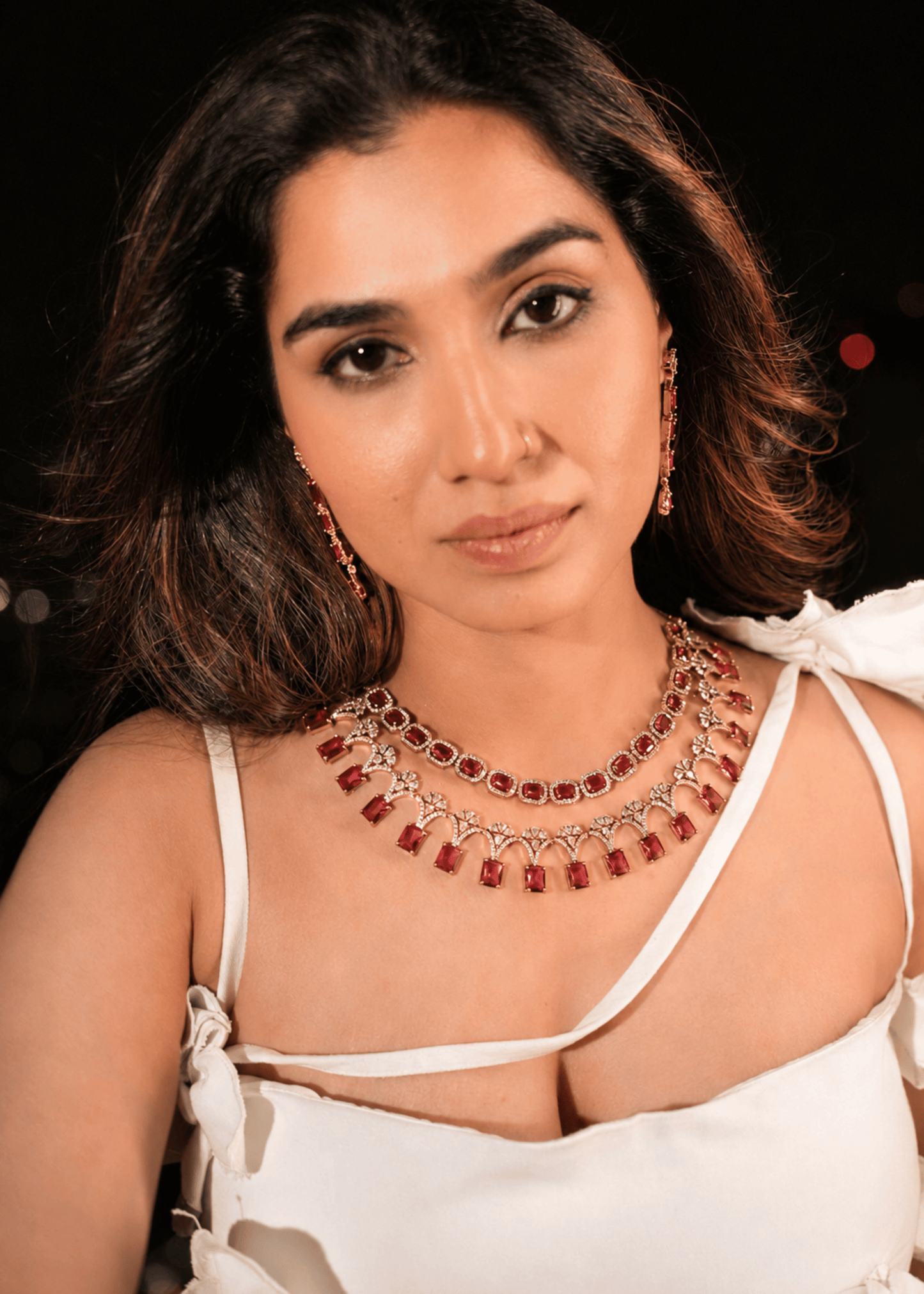 CRIMSON RADIANCE  NECKLACE SET