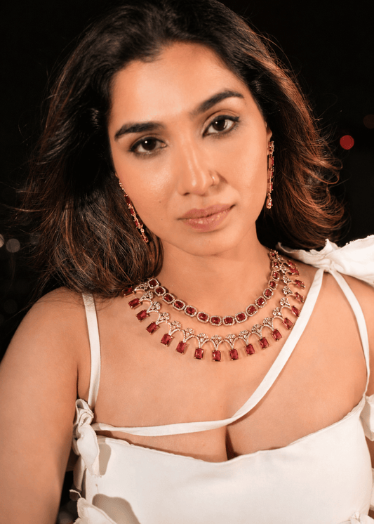 CRIMSON RADIANCE  NECKLACE SET