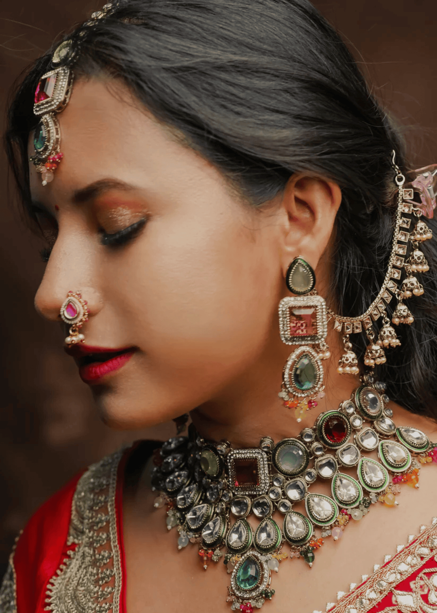 CHANDRA JAAL EARCHAINS (SET OF 2)